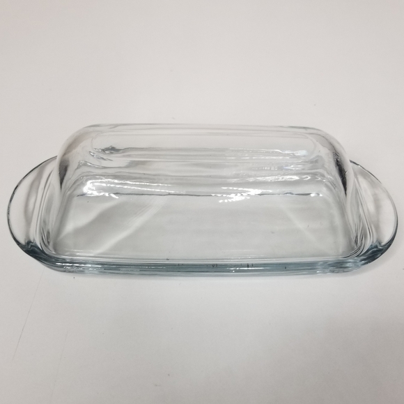 Anchor Hocking Clear Glass Butter Dish 1/4lb Covered Butter Keeper - Picture 9 of 9